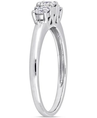 Diamond Three Stone Engagement Ring (1/2 ct. t.w.) in 14k White Gold