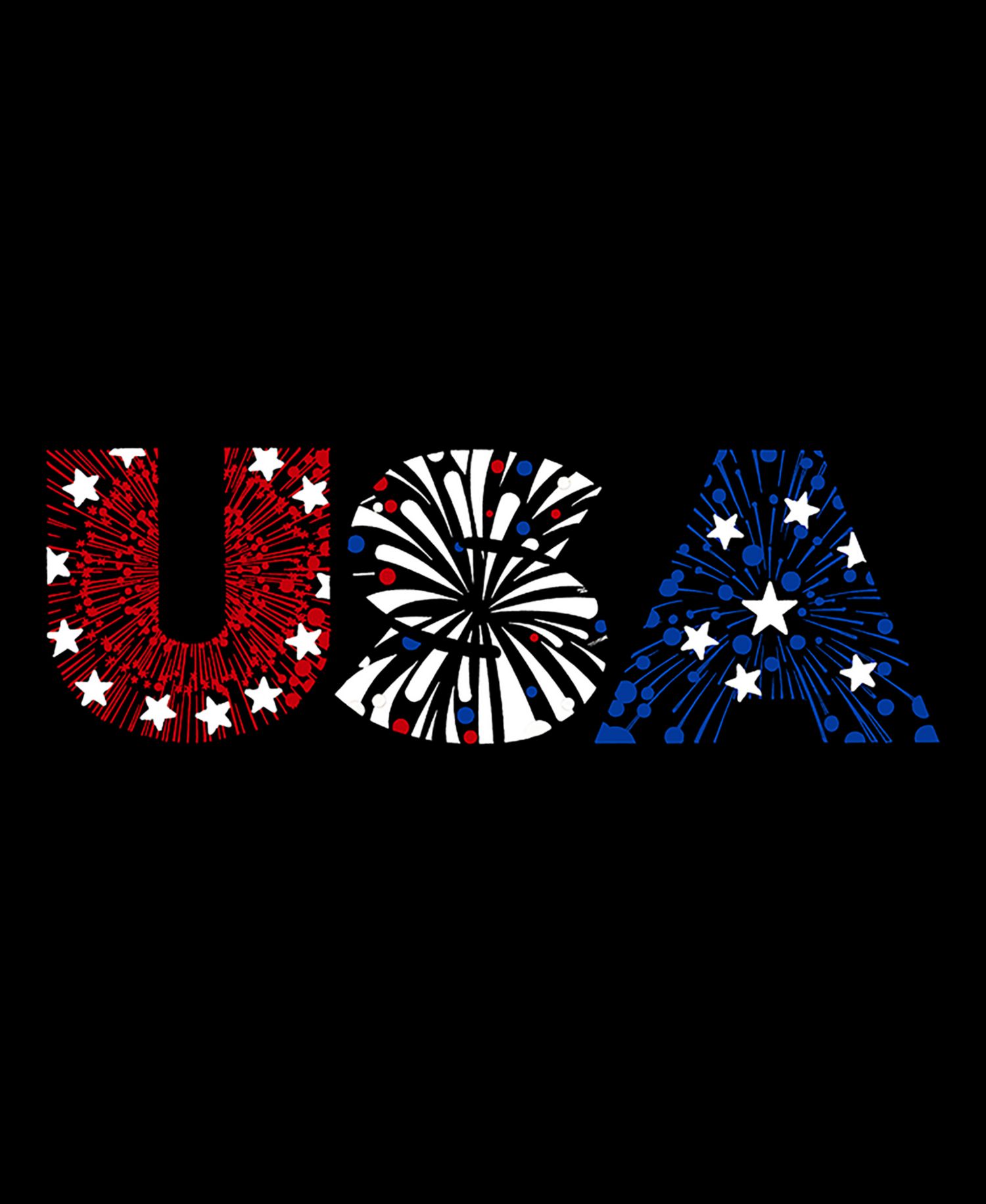 USA Fireworks - Men's Word Art T-Shirt