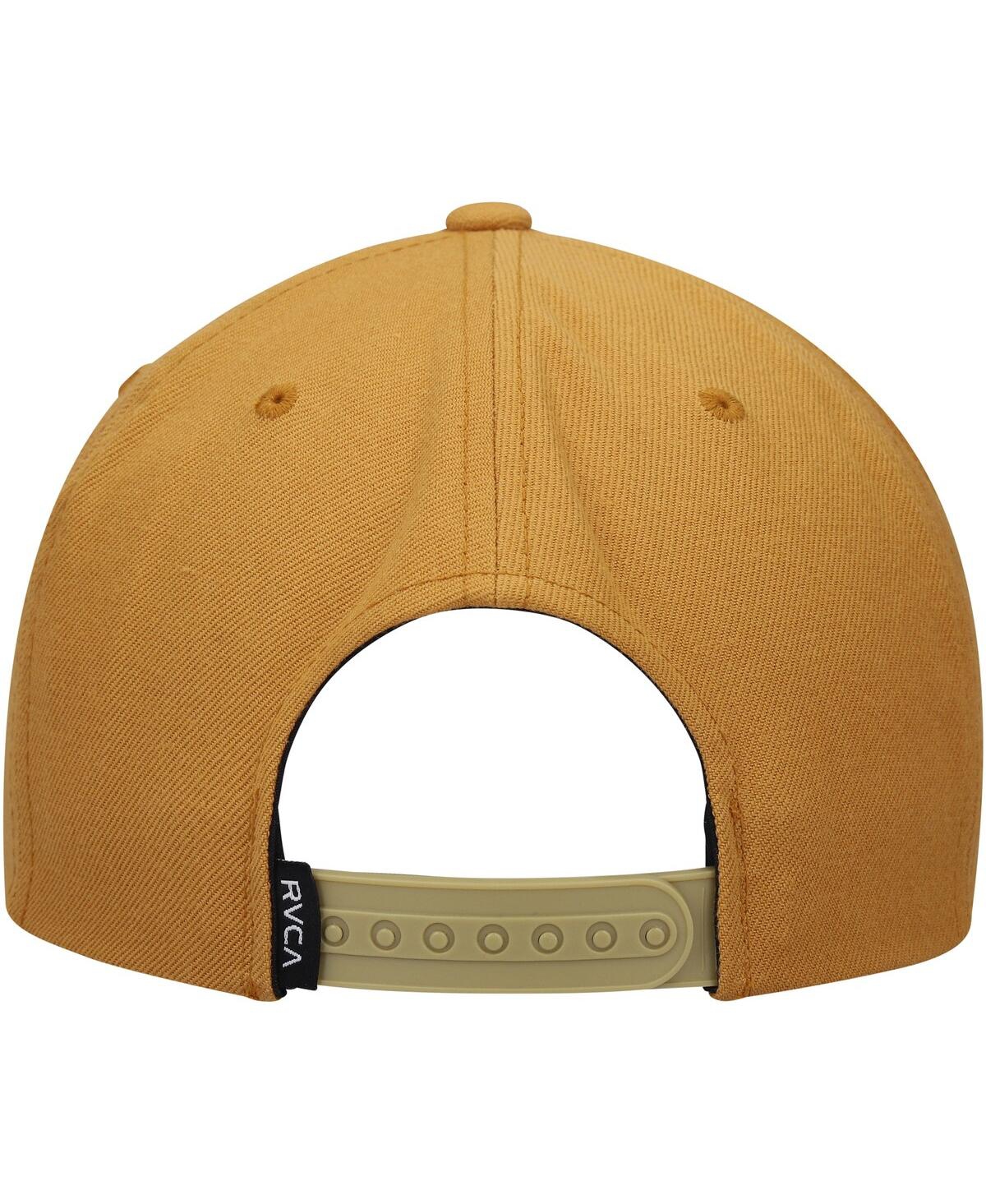 Shop Rvca Men's Gold Va Patch Snapback Hat In Gdr-golden
