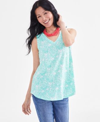 売れ筋商品|||スタイルアンドコー カットソー トップス レディース Women's Printed V-Neck Tank, Exclusively at Macy's Multi Dye Style & Co Women's Printed V-Neck Tank, Exclusively at