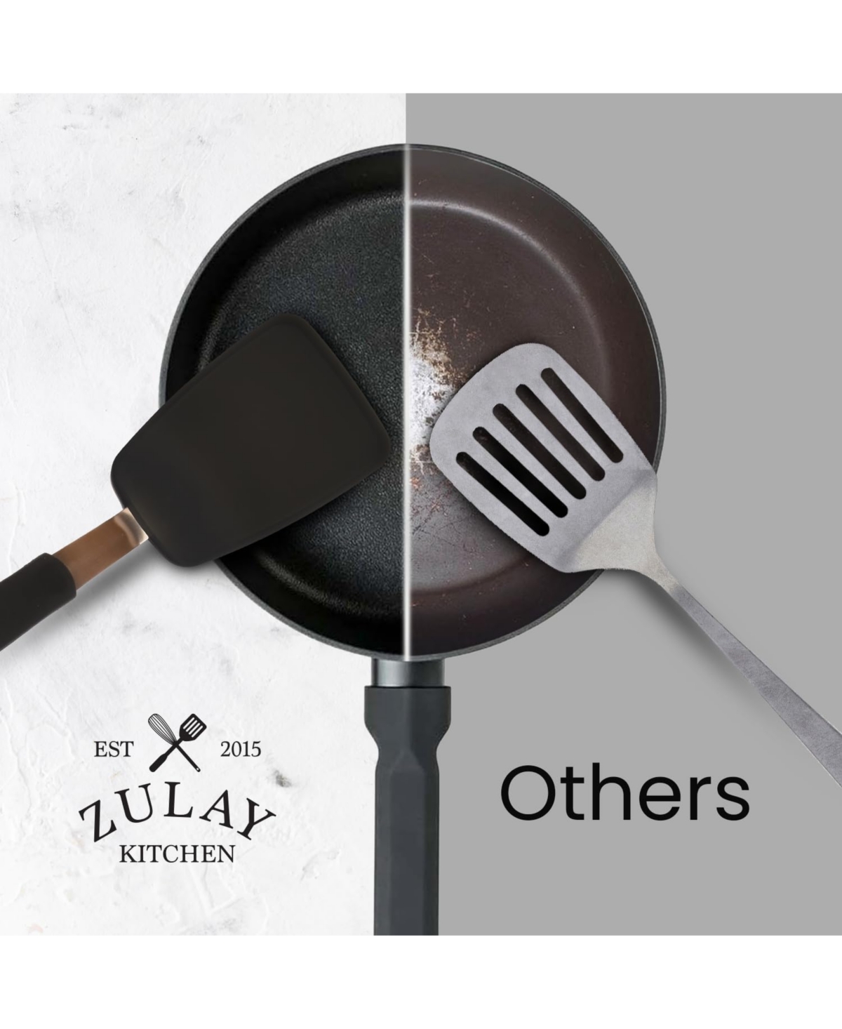 Zulay Kitchen 13 Inch Flexible Silicone Spatula - Heat Resistant Up To 600F Rubber Spatula