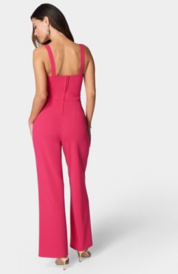 Women's Scuba Crepe Jumpsuit With Strap