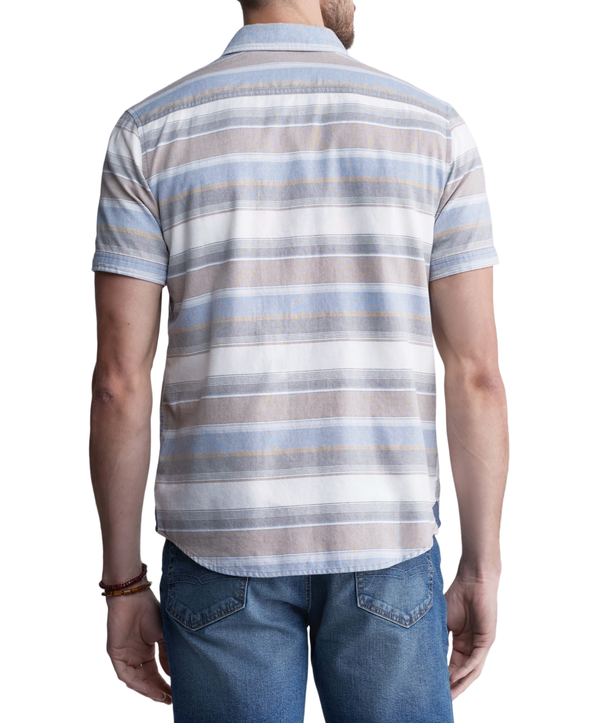 Shop Buffalo David Bitton Men's Sodhi Regular-fit Stripe Button-down Shirt In Mirage