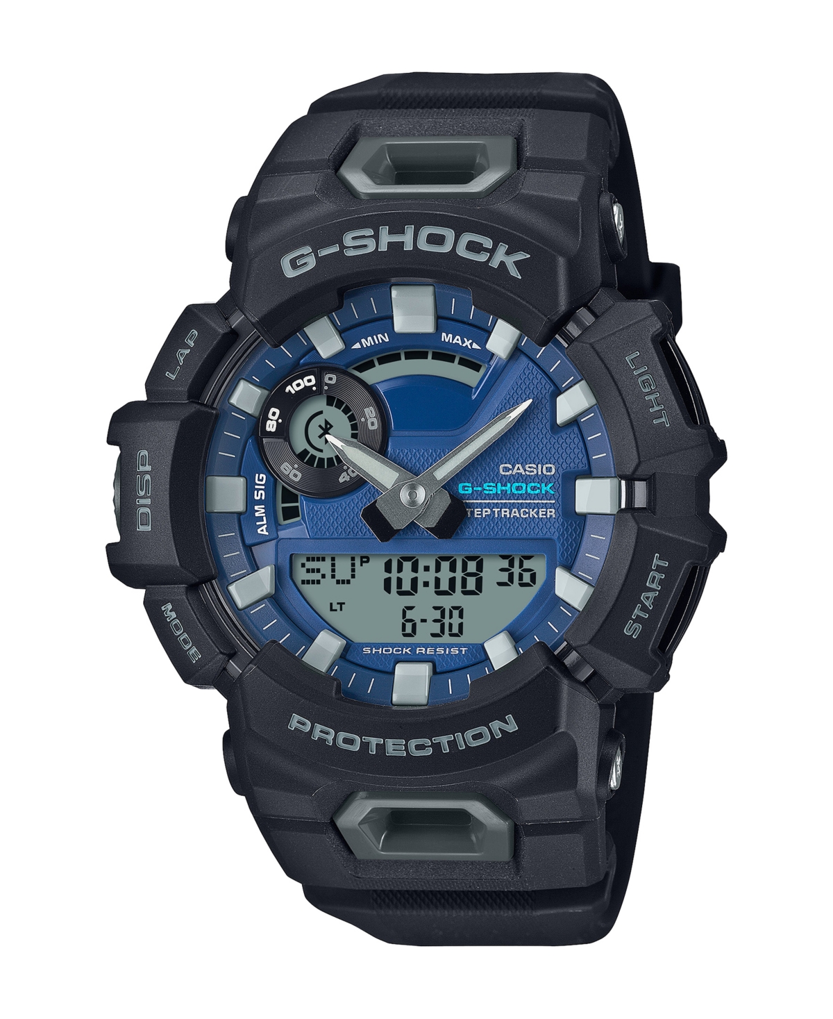 Mens Analog Digital Black Resin Watch, 51.3mm, GBA900CB-1A - Black