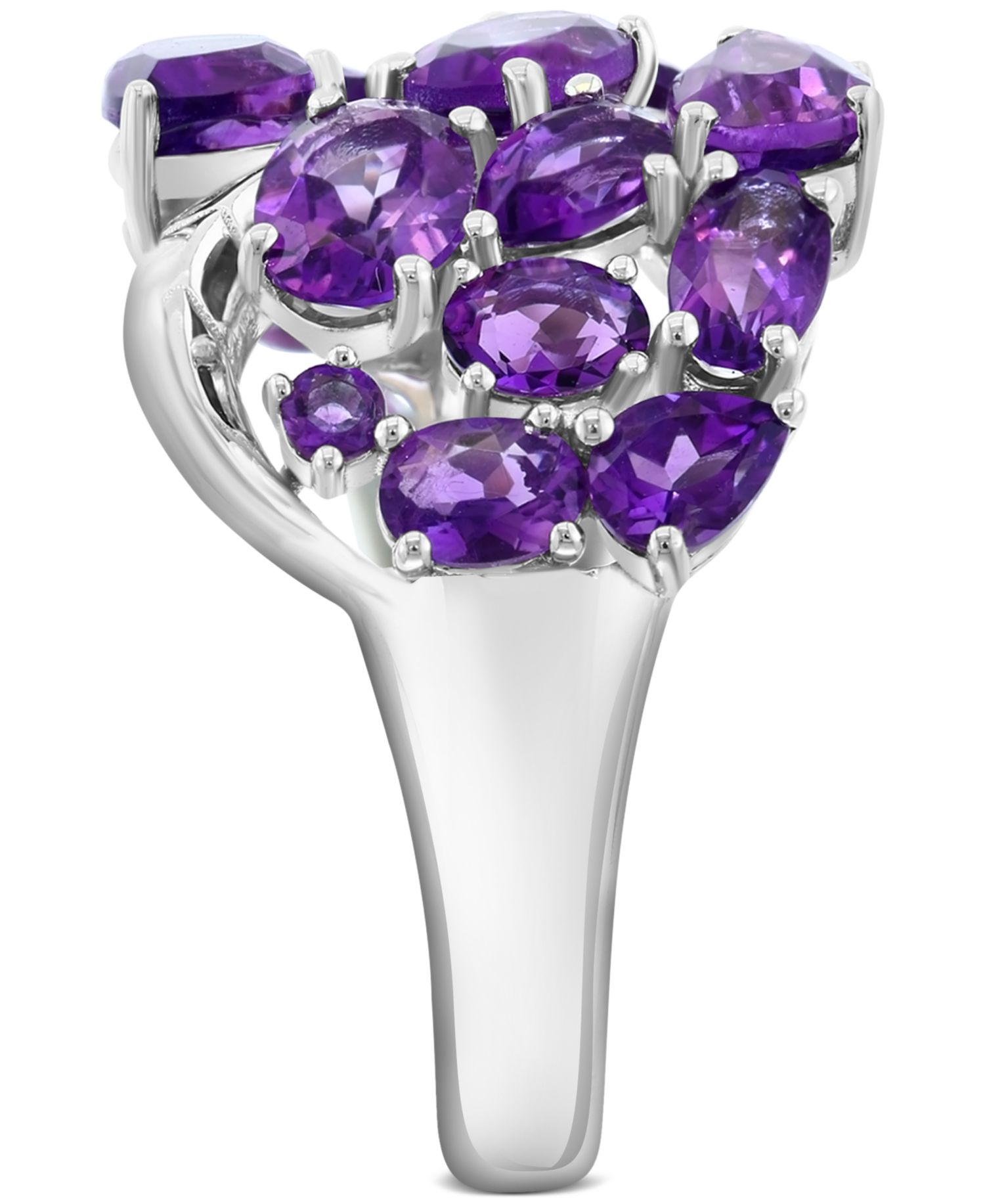 EFFY® Garnet Mixed Cut Cluster Ring (5-1/2 ct. t.w.) in Sterling Silver (Also in Amethyst)
