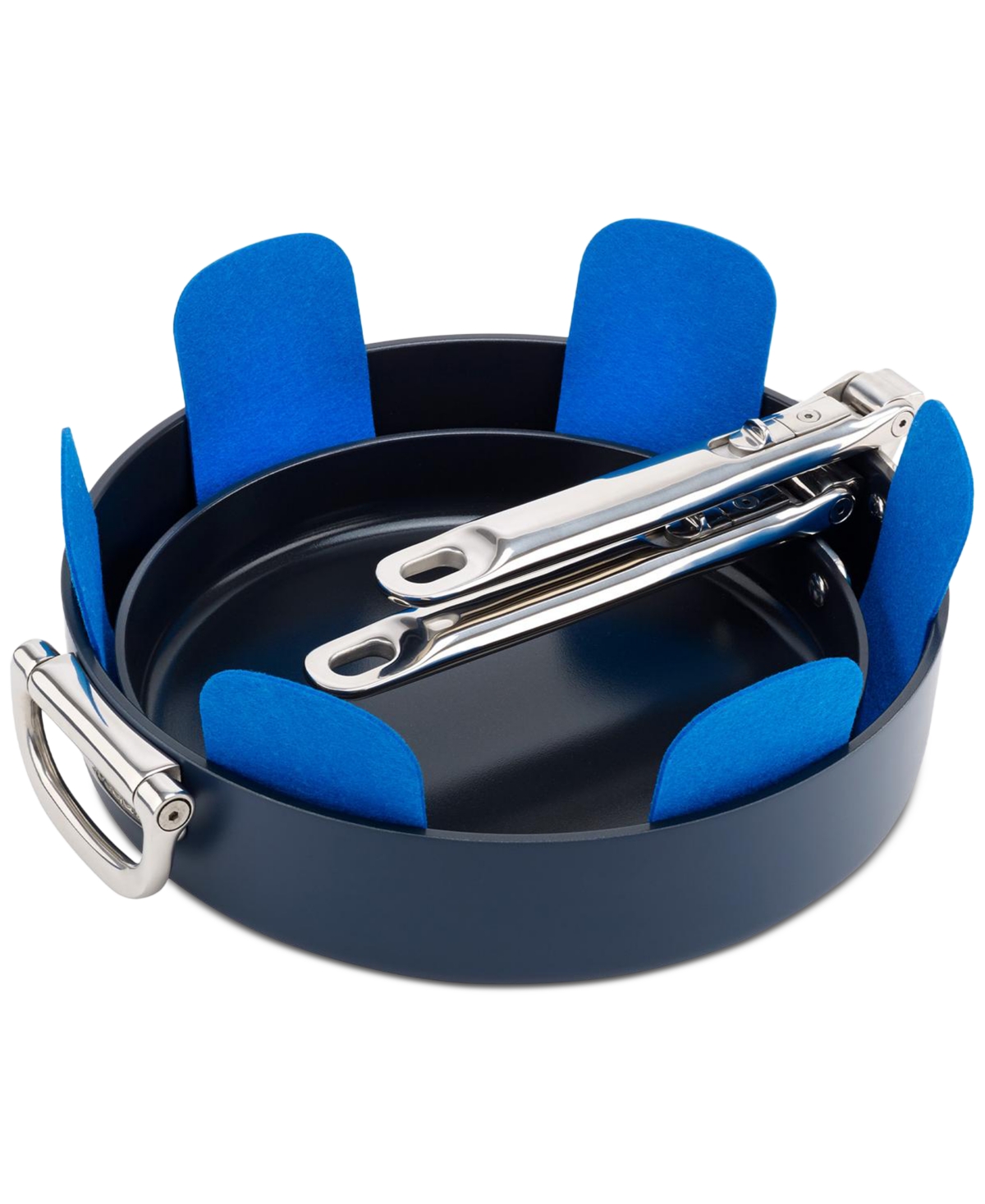 Joseph Joseph Space 3-pc. Felt Pan Protectors Set In Dark Blue