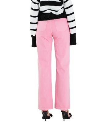 English Factory Women's Color Full Length Wide Leg Jean