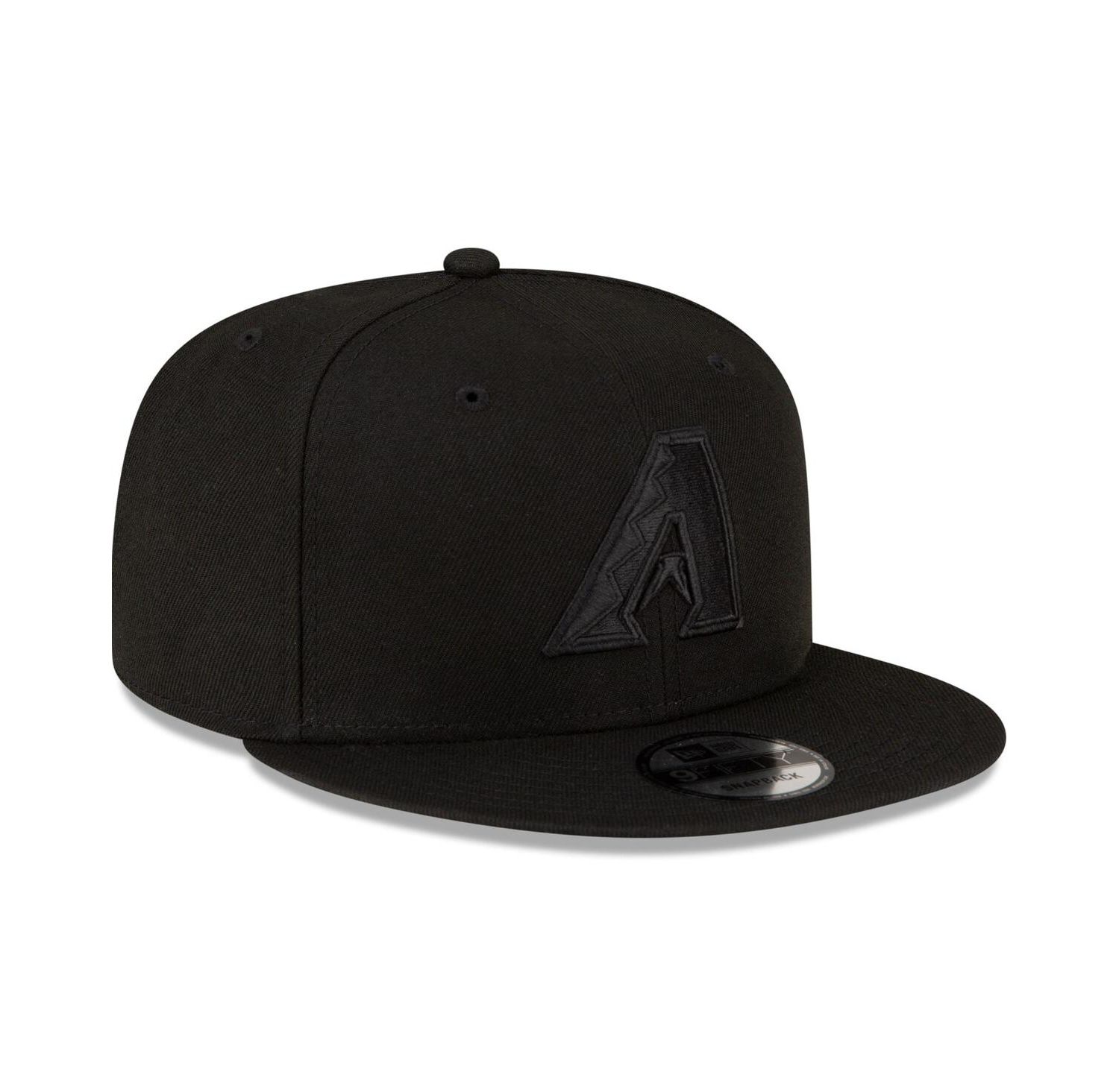 Men's Arizona Diamondbacks Black On Black 9fifty Snapback Adjustable Hat