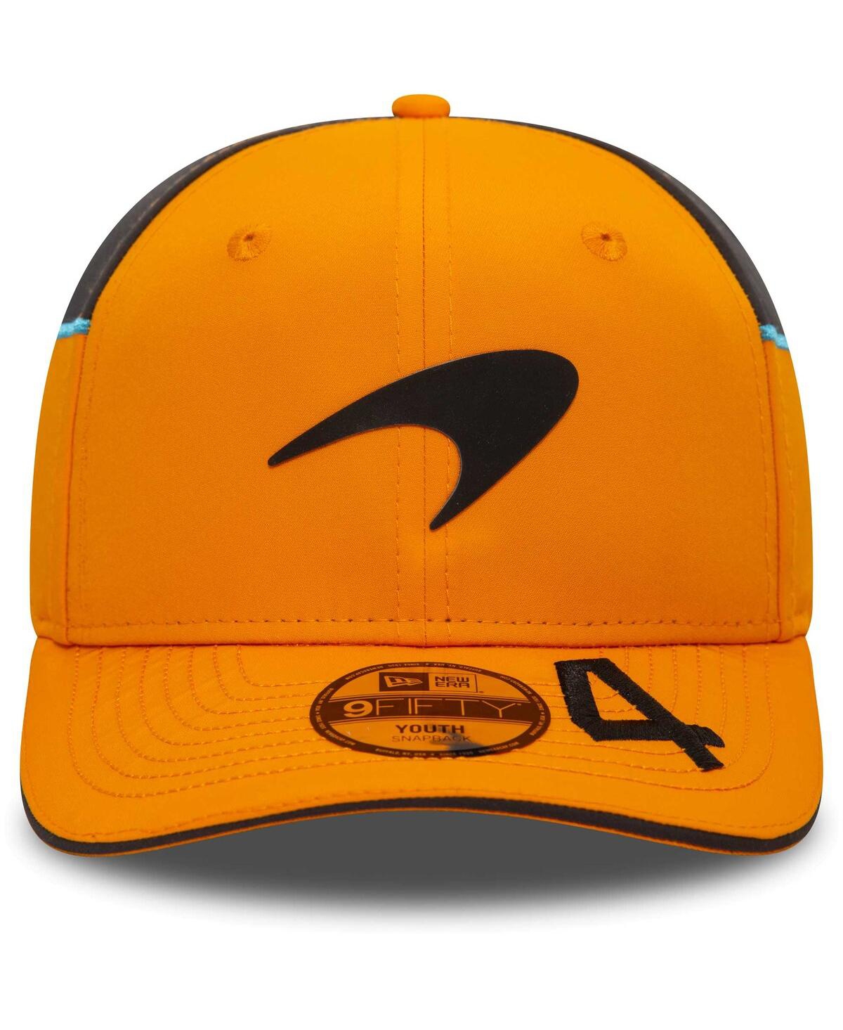 Shop New Era Youth Lando Norris Orange Mclaren F1 Team Driver 9fifty Adjustable Hat