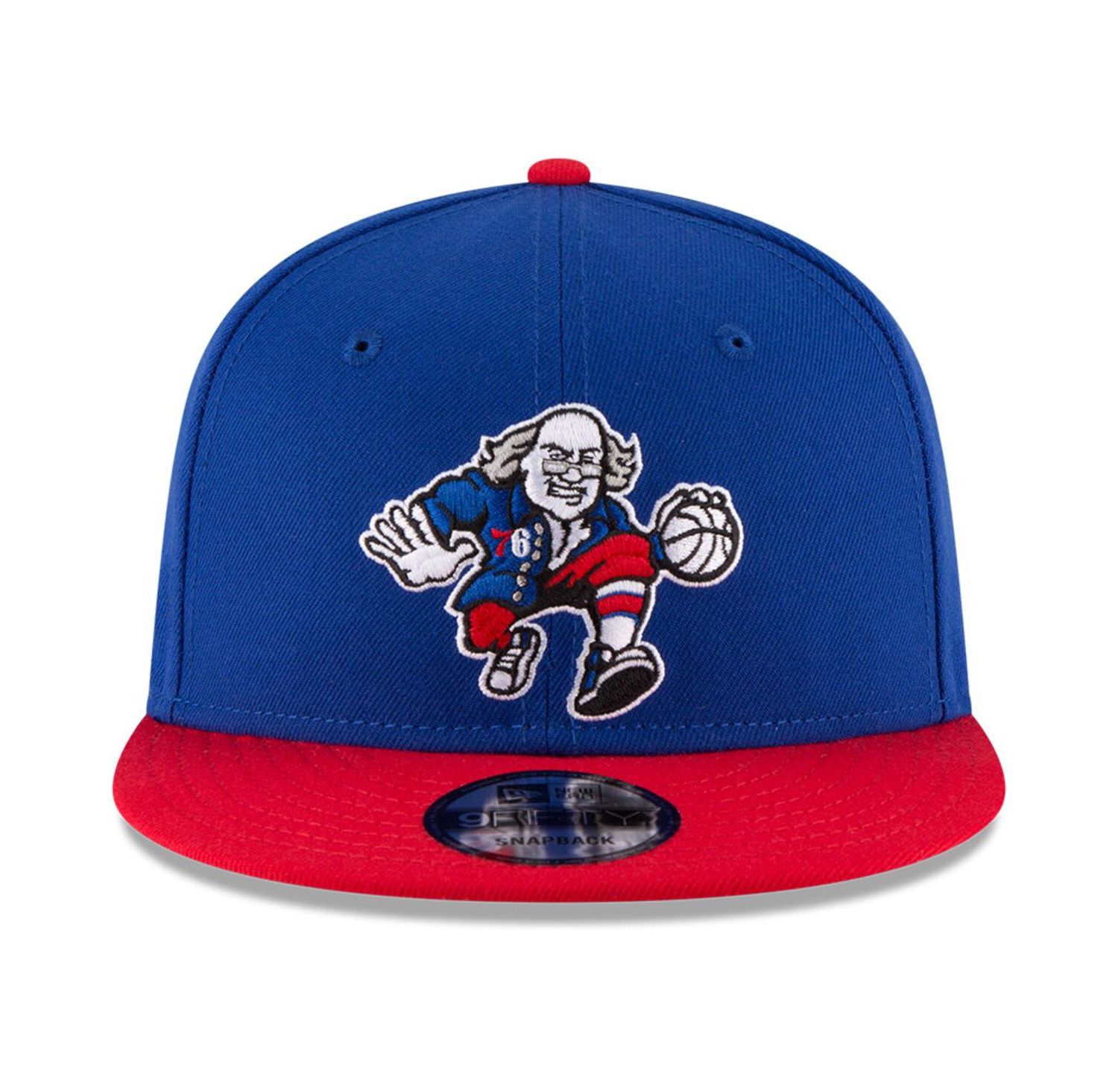 Men's Royal/Red Philadelphia 76ers 2-Tone 9fifty Adjustable Snapback Hat