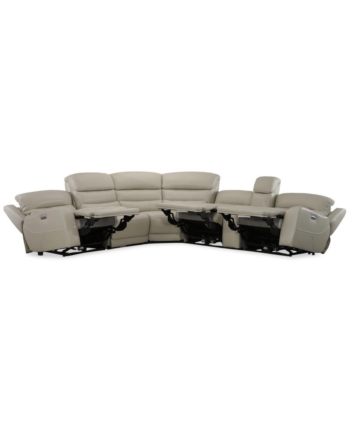 Blairesville 6-Pc. Leather Sectional with 3 Power Motion Chairs & 1 Console