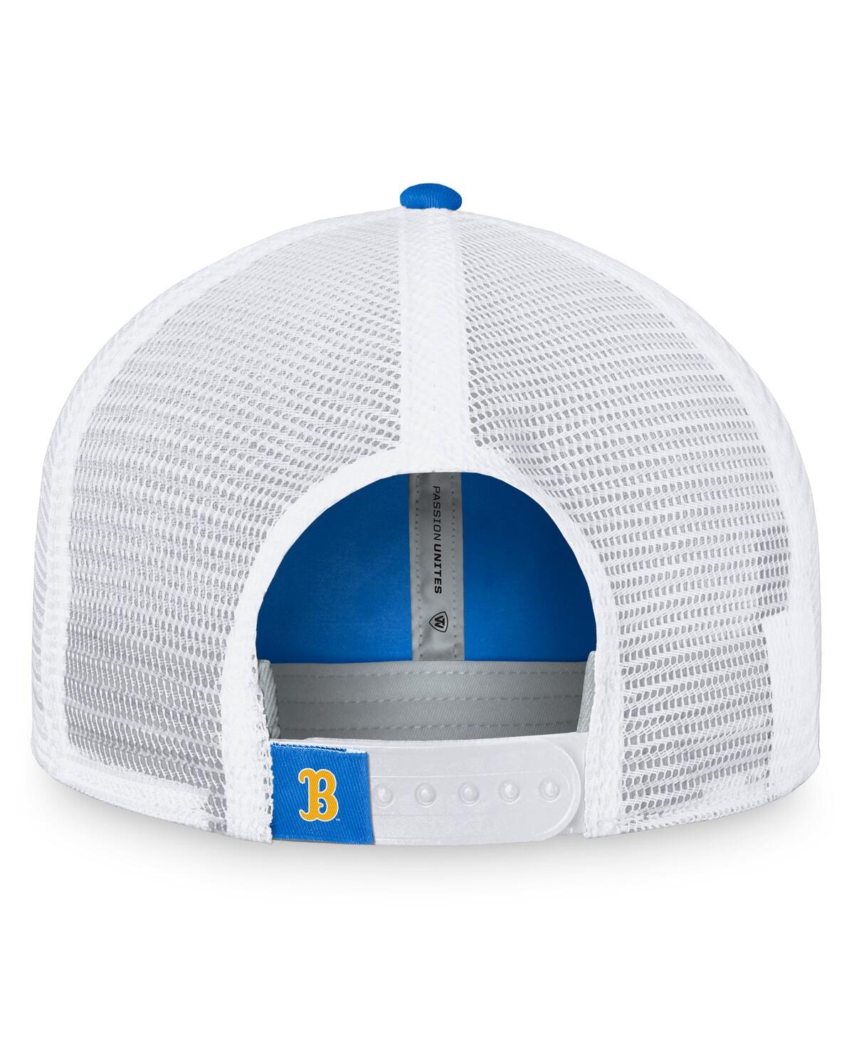 Top Of The World Women's  Blue/white Ucla Bruins Charm Trucker Adjustable Hat In Sapblu,wht