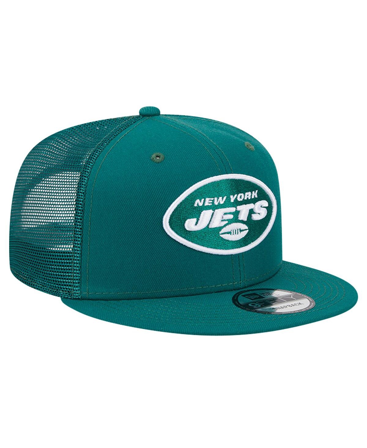 New Era Men'sNew York Jets Main Trucker 9Fifty Snapback Hat - Green
