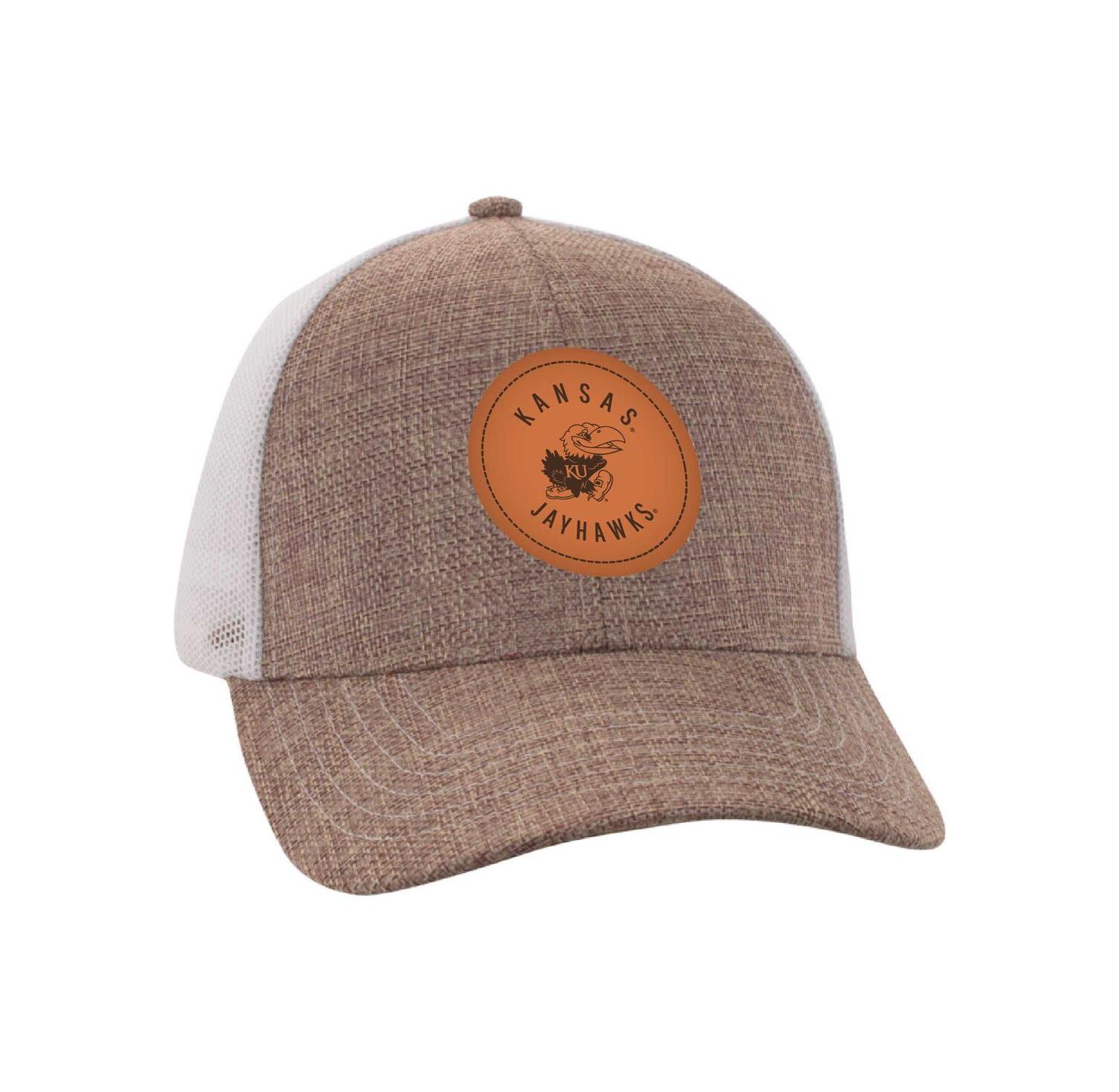 Men's Tan/White Kansas Jayhawks Pregame Adjustable Hat