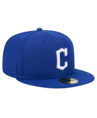Men's Royal Cleveland Guardians White Logo 59Fifty Fitted Hat