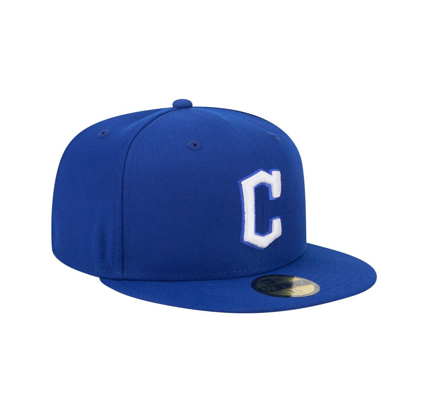 Men's Royal Cleveland Guardians White Logo 59Fifty Fitted Hat