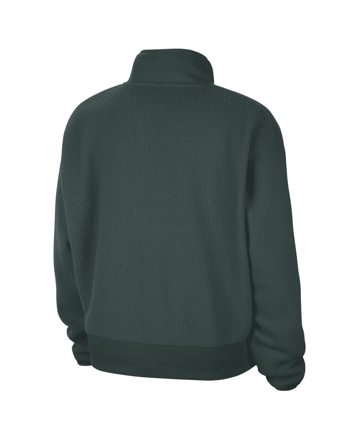 Nike Men's Green Michigan State Spartans Fly Fleece Quarter-Zip Jacket -blac