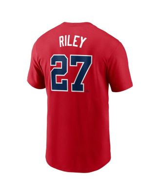 Men's Austin Riley Red Atlanta Braves Fuse Name Number T-Shirt