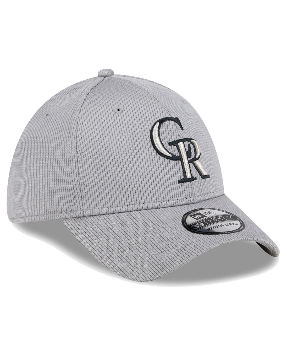 New Era Men'sColorado Rockies Active Pivot 39Thirty Flex Hat - Gray