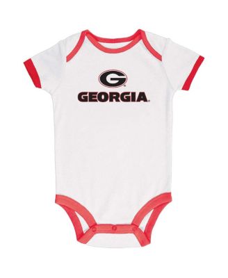 Infant Red/Gray/White Georgia Bulldogs 3-Pack Bodysuit Set