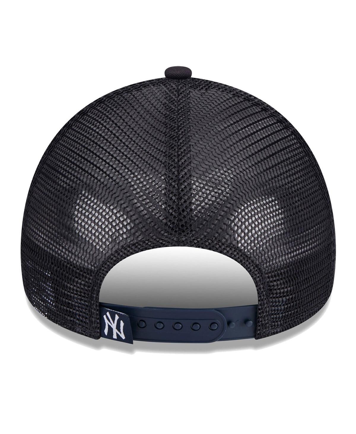 New Era Women's White/navy New York Yankees Throwback Team Foam Front A-frame Trucker 9forty Adjustable Hat In White Navy