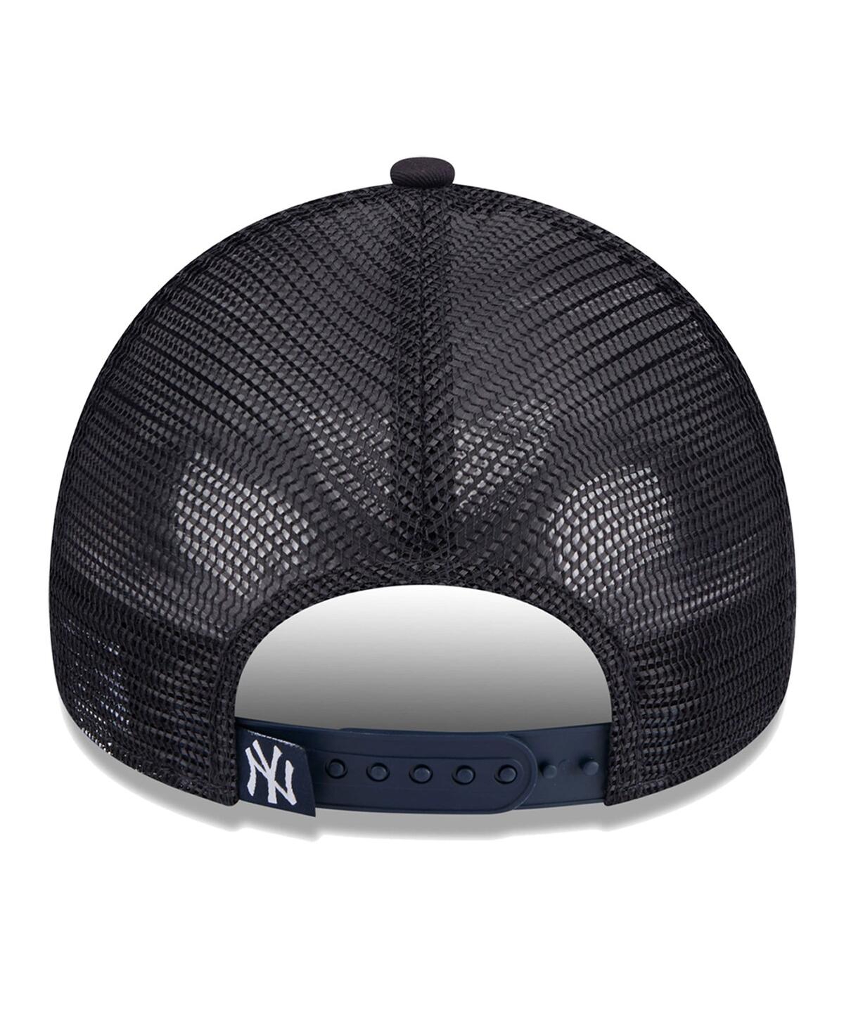 Shop New Era Women's White/navy New York Yankees Throwback Team Foam Front A-frame Trucker 9forty Adjustable Hat In White Navy