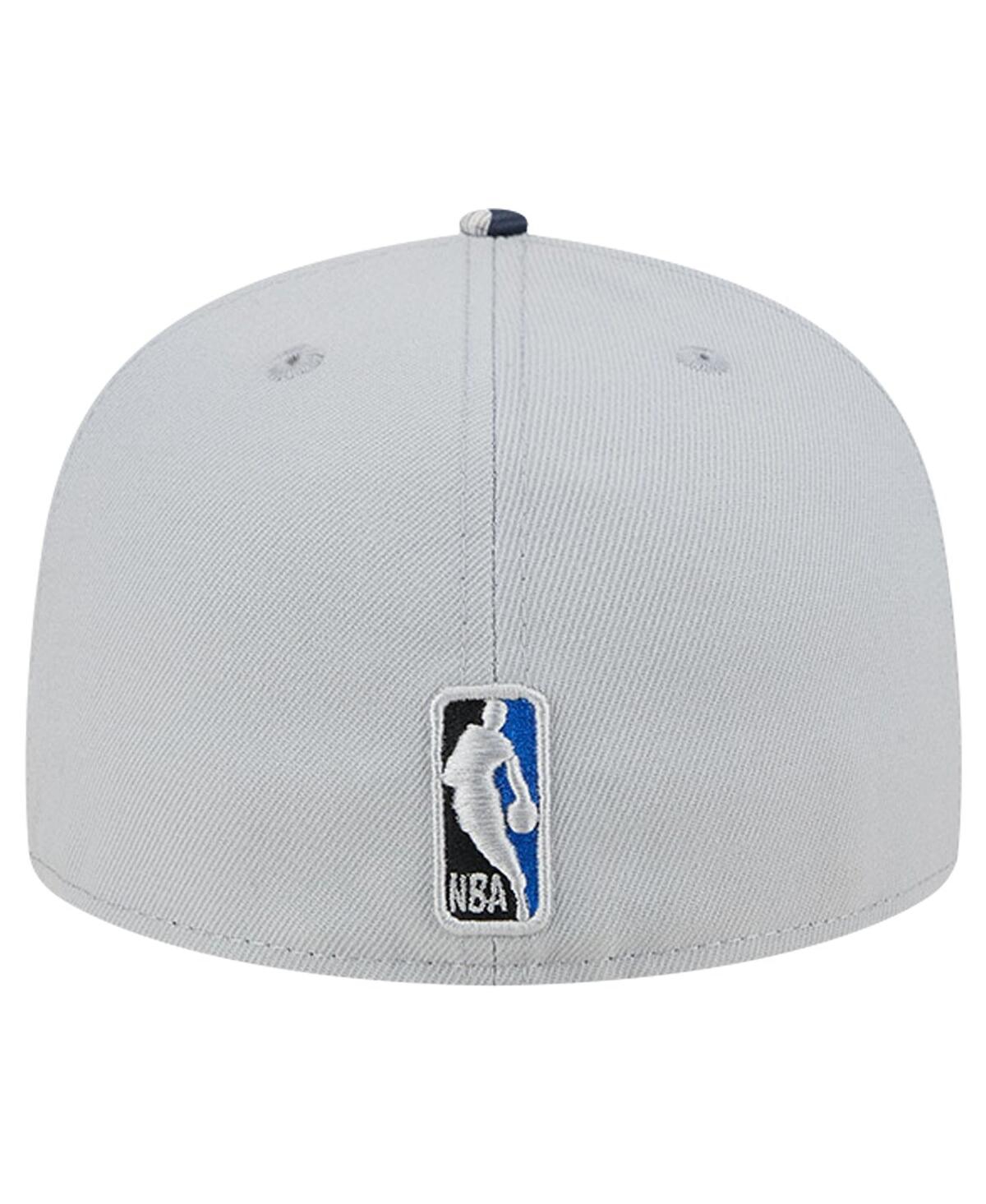 NEW ERA MEN'S GRAY ORLANDO MAGIC ACTIVE COLOR CAMO VISOR 59FIFTY FITTED HAT 