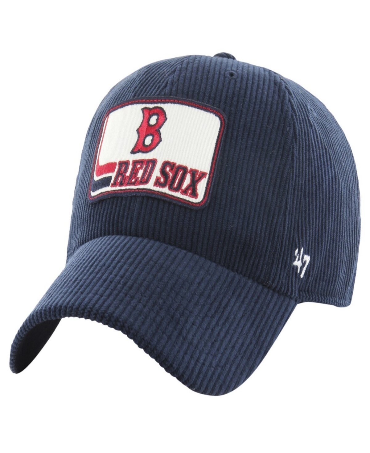 47 Brand Men's Navy Boston Red Sox Wax Pack Collection Corduroy Clean Up Adjustable Hat - Navy