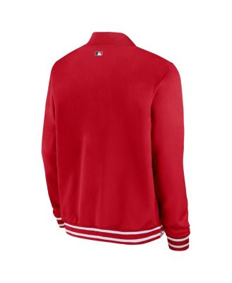 Men's Red Cincinnati Reds Authentic Collection Full-Zip Bomber Jacket