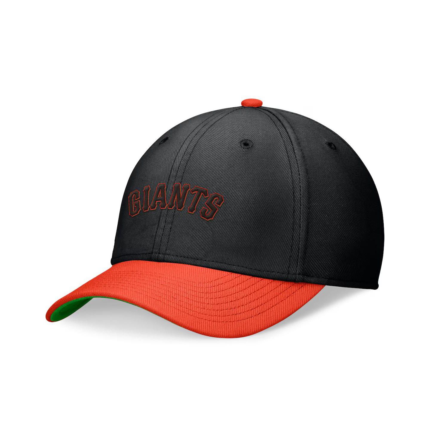 Мужской головной убор Nike Black/Orange San Francisco Giants Cooperstown Collection Rewind Swooshflex Performance Hat — фото 1