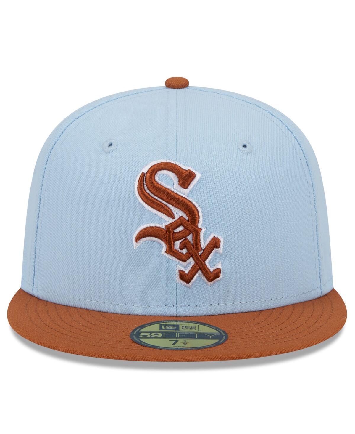 New Era Men's Light Blue/brown Chicago White Sox Spring Color Basic Two-tone 59fifty Fitted Hat In Light Blue