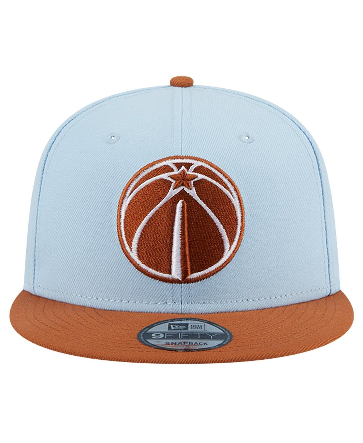 NEW ERA MEN'S LIGHT BLUE/BROWN WASHINGTON WIZARDS 2-TONE COLOR PACK 9FIFTY SNAPBACK HAT 