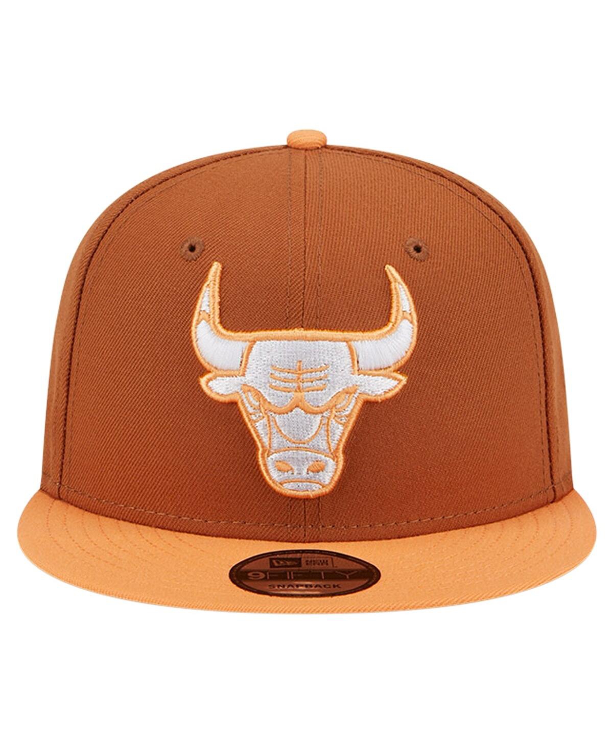 New Era Men's Brown/Orange Chicago Bulls 2-Tone Color Pack 9fifty Snapback Hat