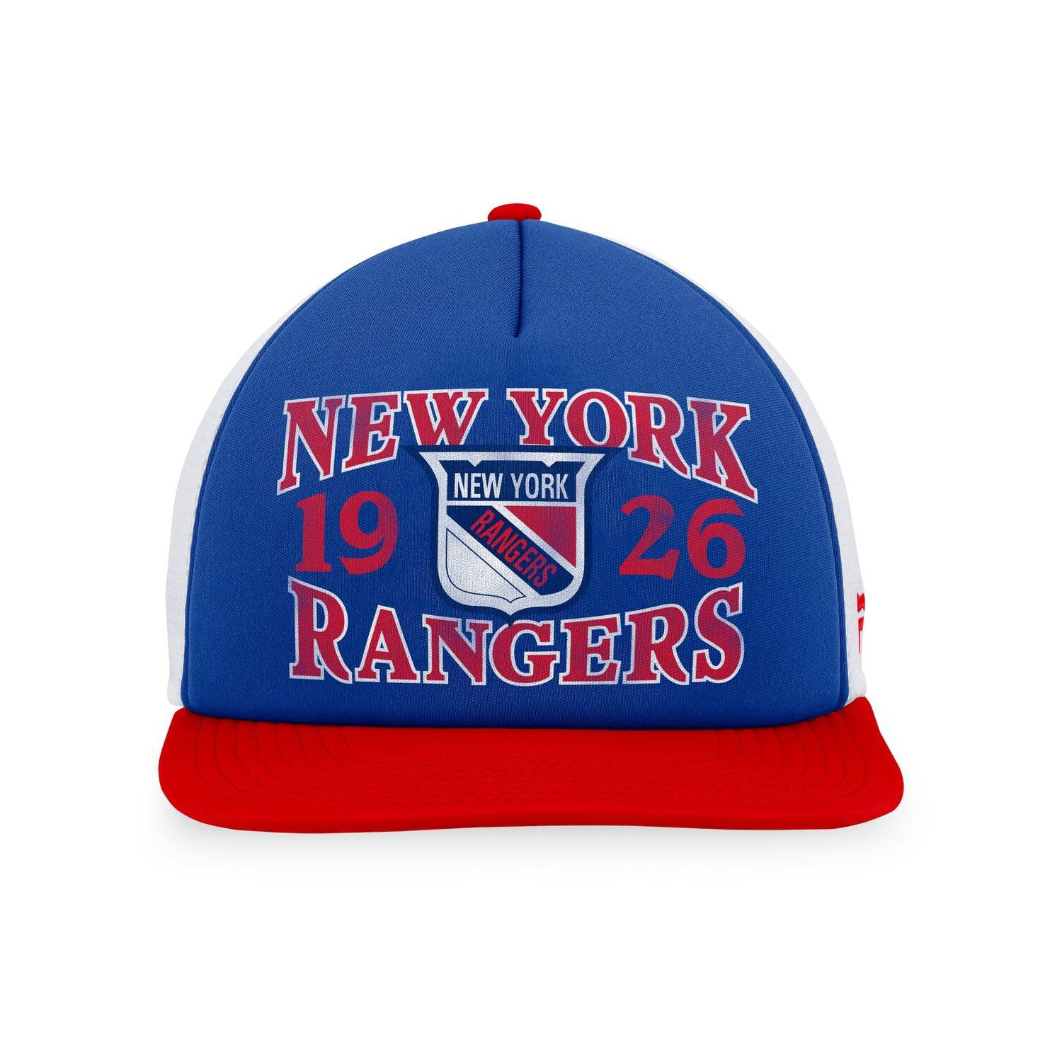 Branded Men's Blue/Red New York Rangers Heritage Vintage-Like Foam Front Trucker Snapback Hat