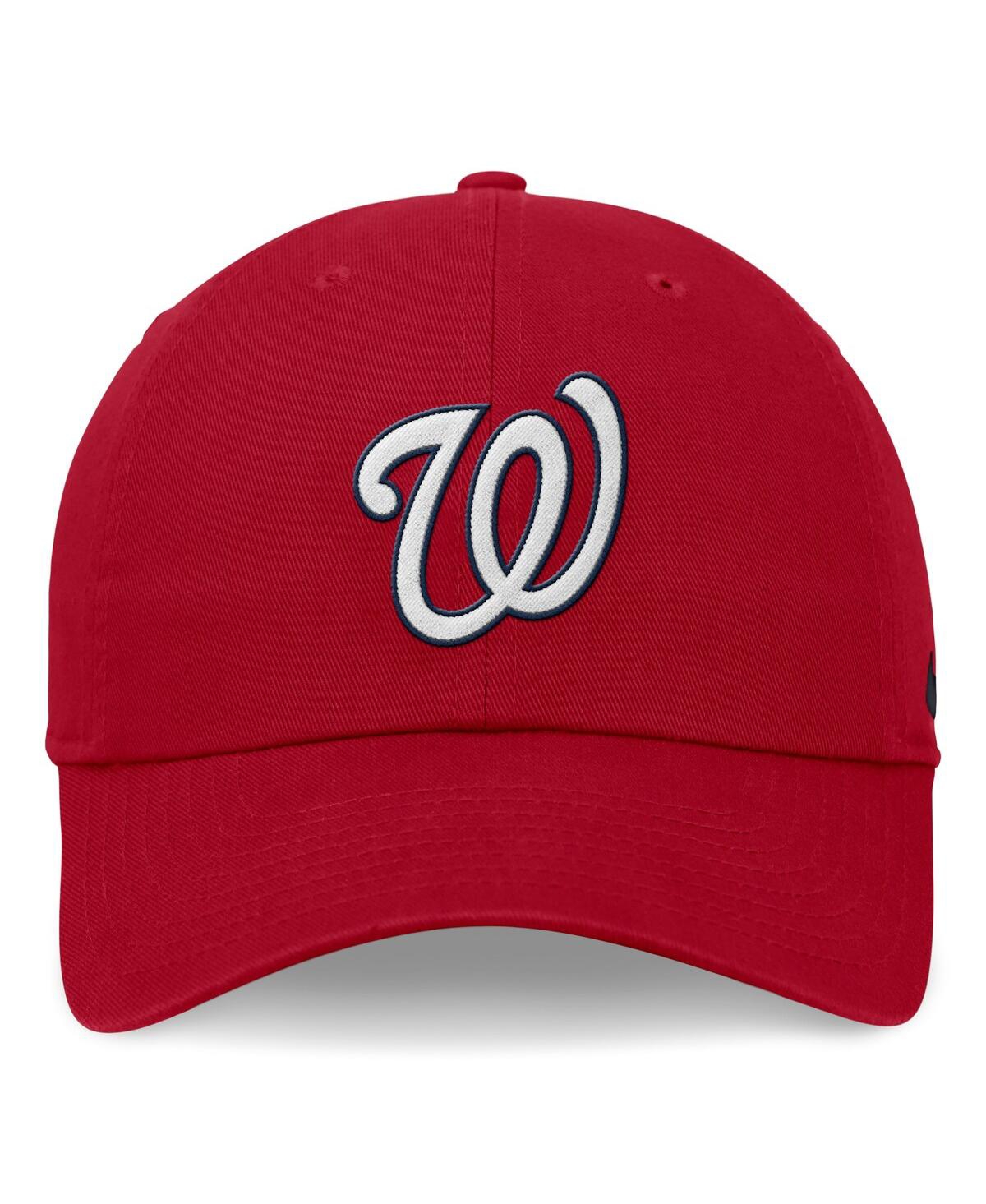 Nike Red Washington Nationals Evergreen Club Adjustable Hat In Gym Red