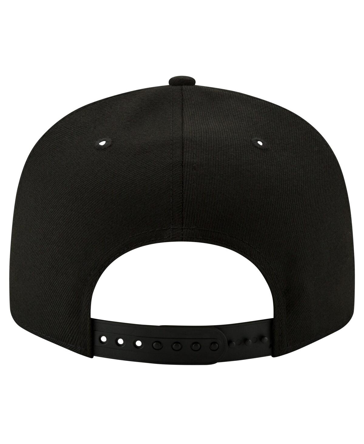 New Era Men's Denver Nuggets Black White 9fifty Snapback Hat In Black