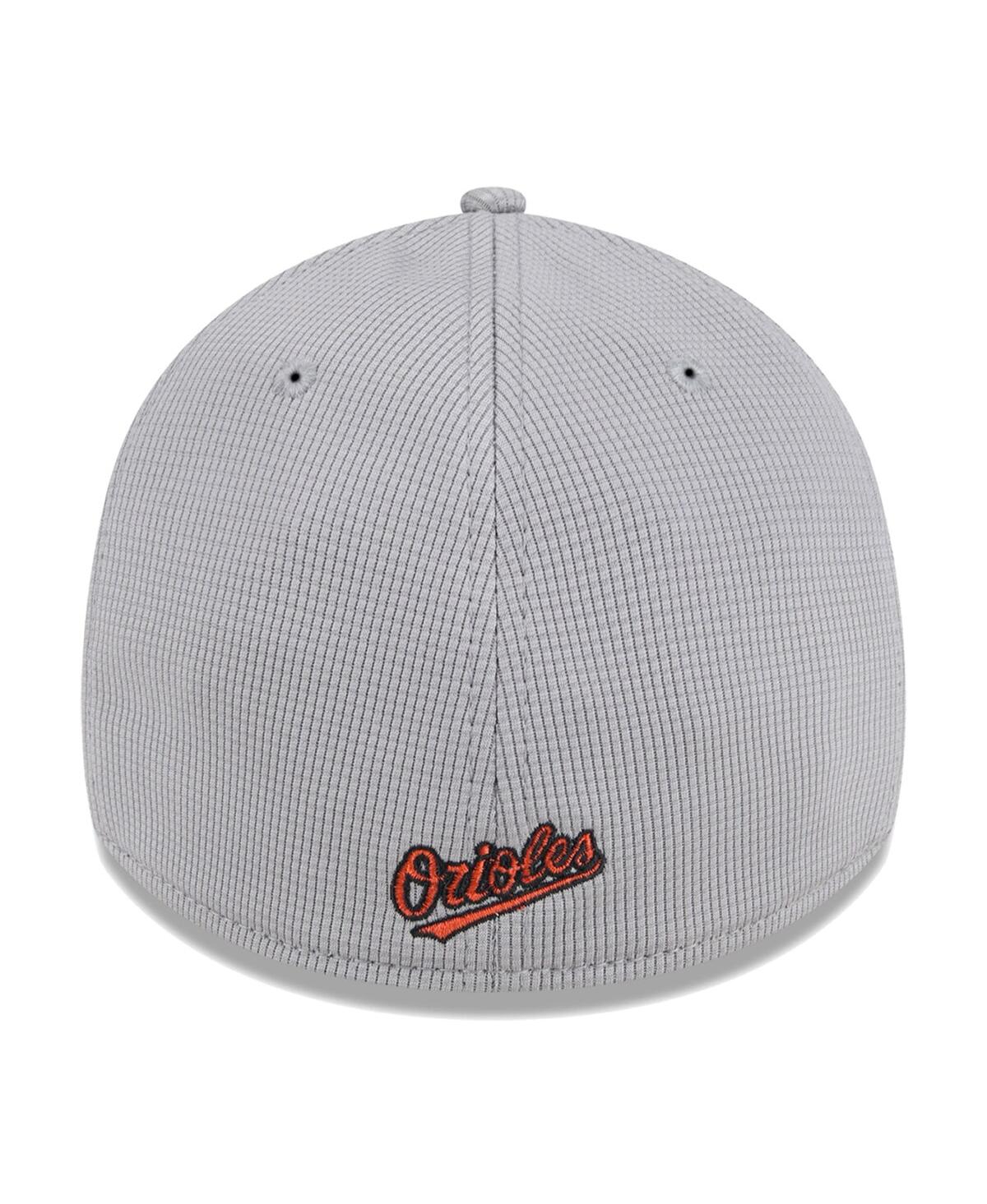 New Era Men's Gray Baltimore Orioles Active Pivot 39thirty Flex Hat