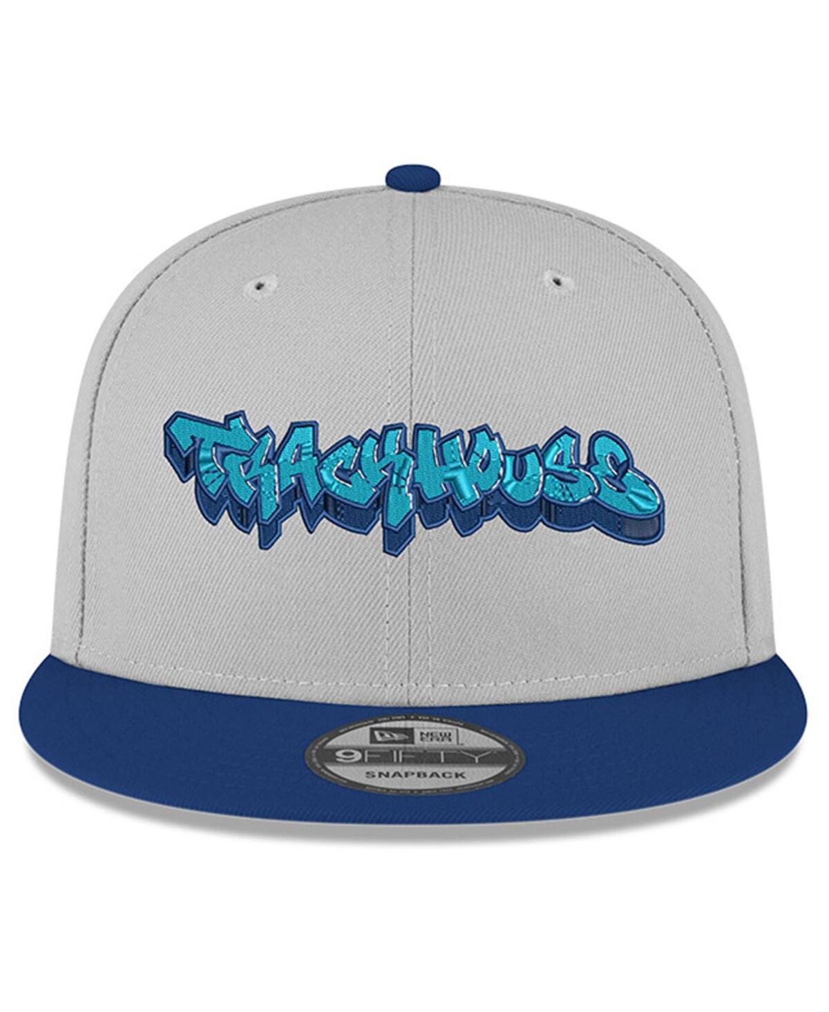 NEW ERA MEN'S GRAY/BLUE TRACK HOUSE RACING GRAFFITI 9FORTY ADJUSTABLE HAT 