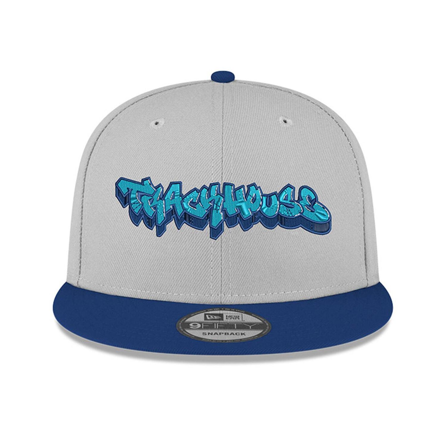 Men's Gray/Blue Track house Racing Graffiti 9forty Adjustable Hat