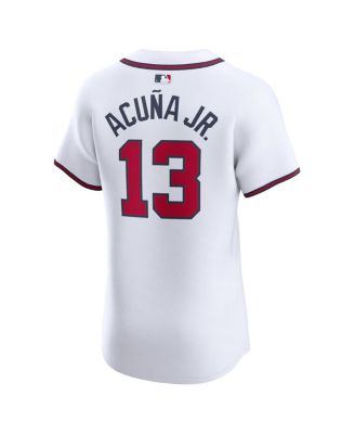 Men's Ronald Acuna Jr. White Atlanta Braves Home Elite Jersey