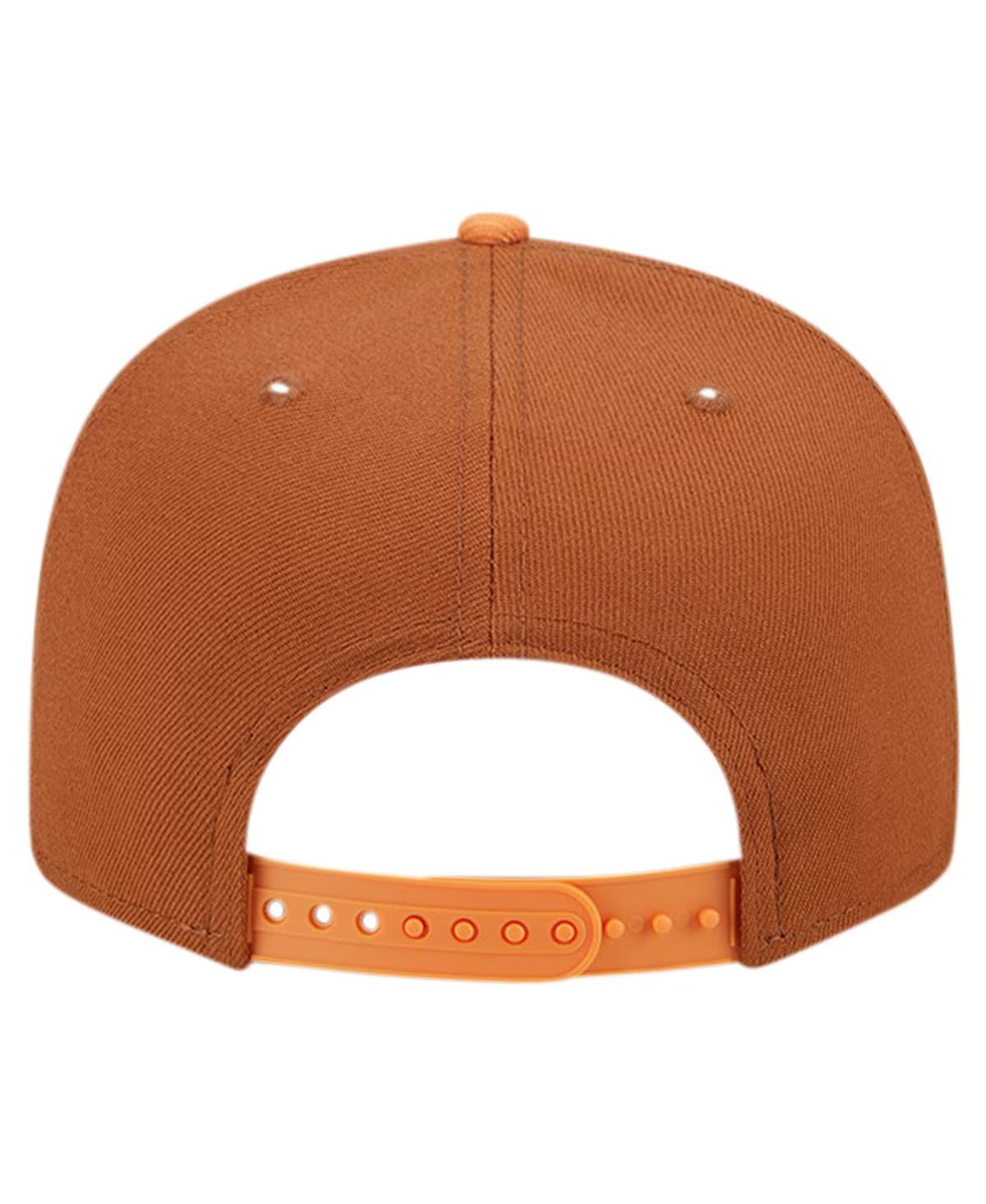 NEW ERA MEN'S BROWN/ORANGE GOLDEN STATE WARRIORS 2-TONE COLOR PACK 9FIFTY SNAPBACK HAT 