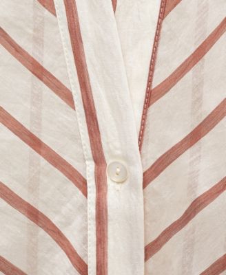 Women's Semitransparent Striped Shirt
