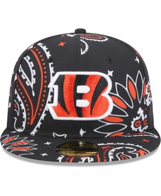 Men's Black Cincinnati Bengals Paisley 59Fifty Fitted Hat