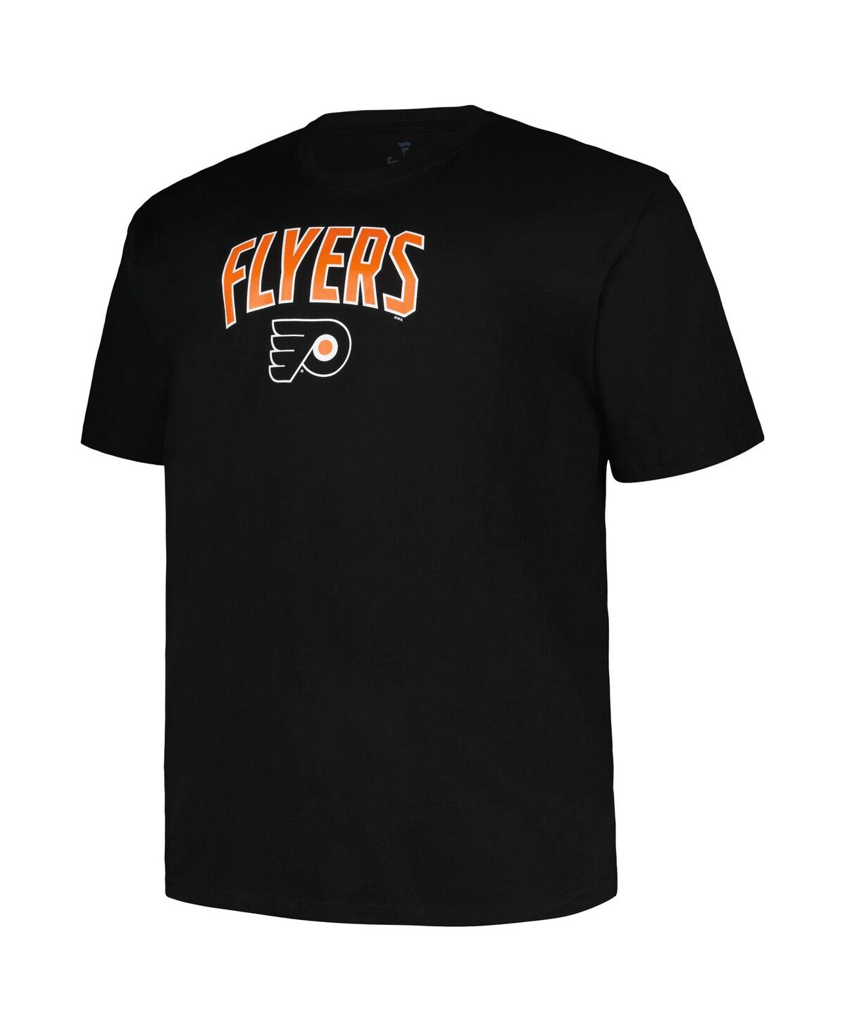 Shop Profile Men's Black Philadelphia Flyers Big Tall Arch Over Logo T-shirt