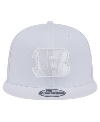 Men's Cincinnati Bengals Main White on White 9Fifty Snapback Hat