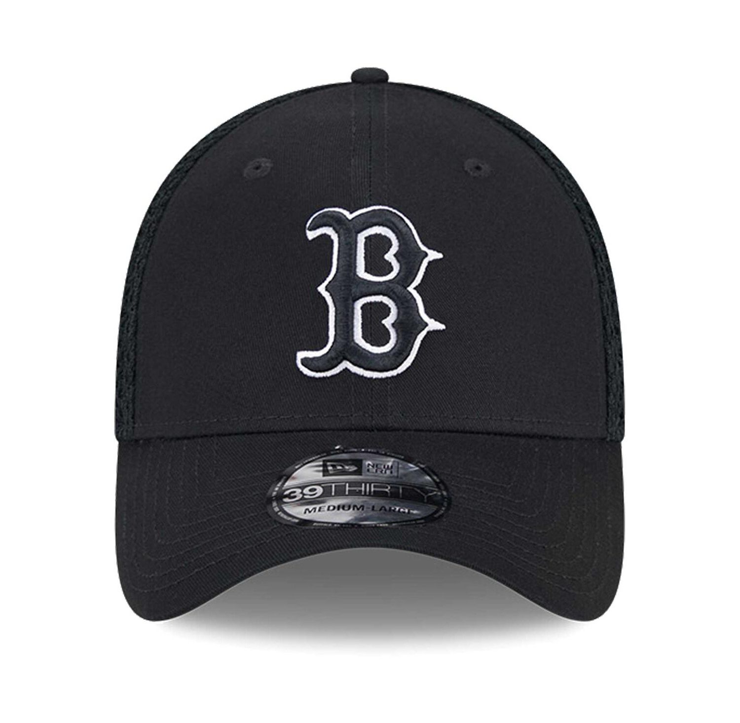 Men's Boston Red Sox Evergreen Black White Neo 39Thirty Flex Hat