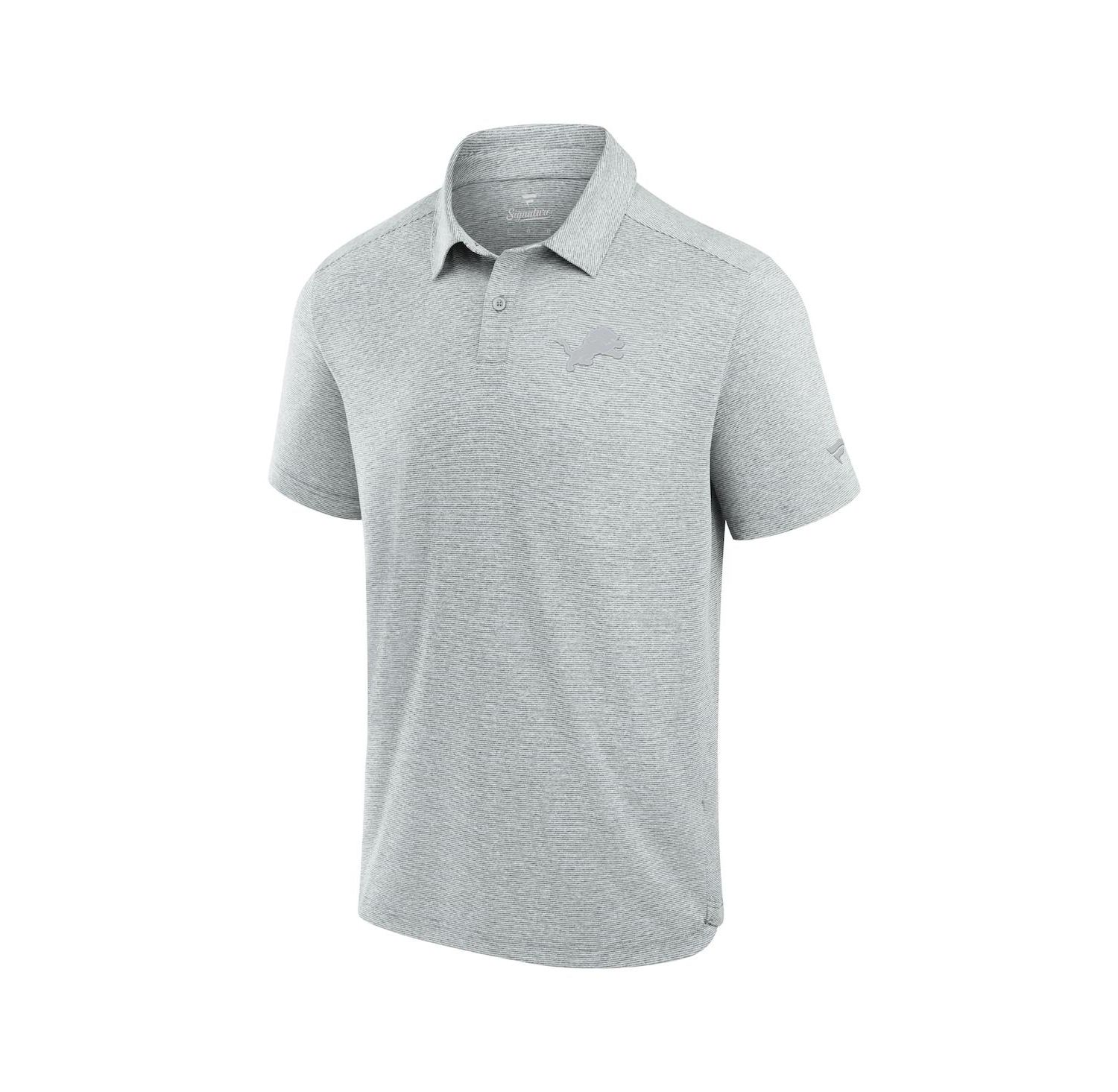 Men's Gray Detroit Lions Front Office Tech Polo Shirt