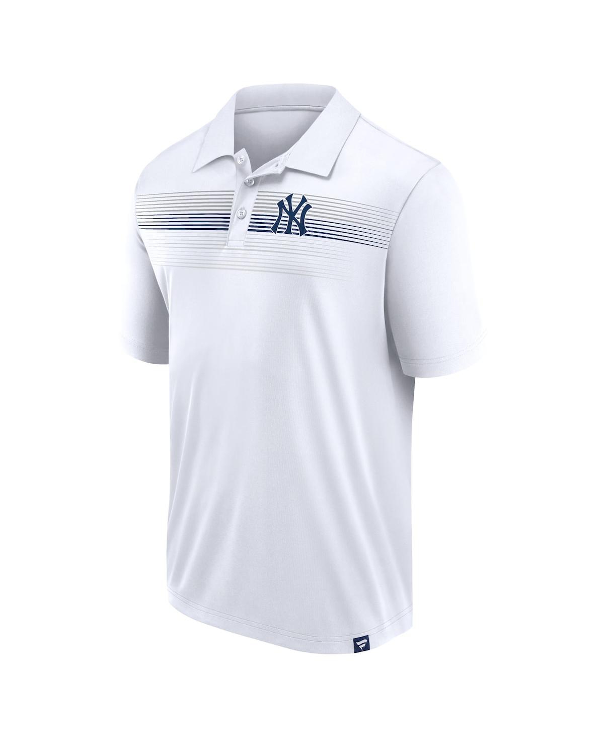 Shop Fanatics Branded Men's White New York Yankees Victory For Us Interlock Polo In W,an