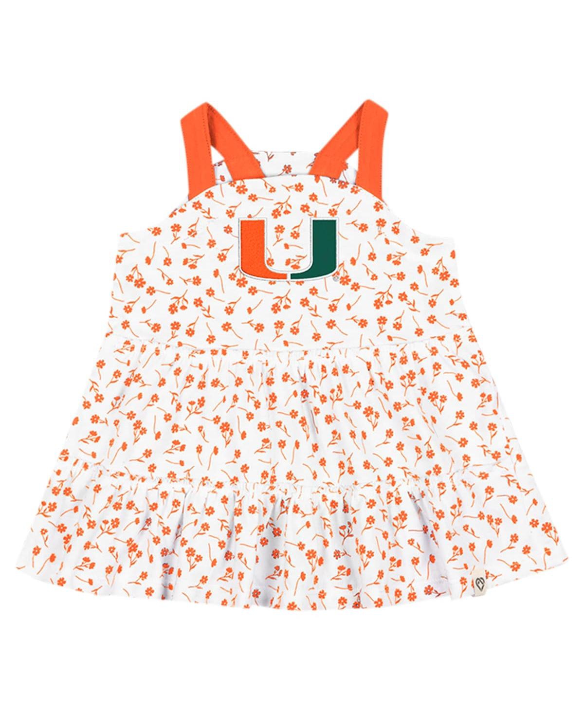 Shop Colosseum Girls Infant White Miami Hurricanes Robin Floral Dress