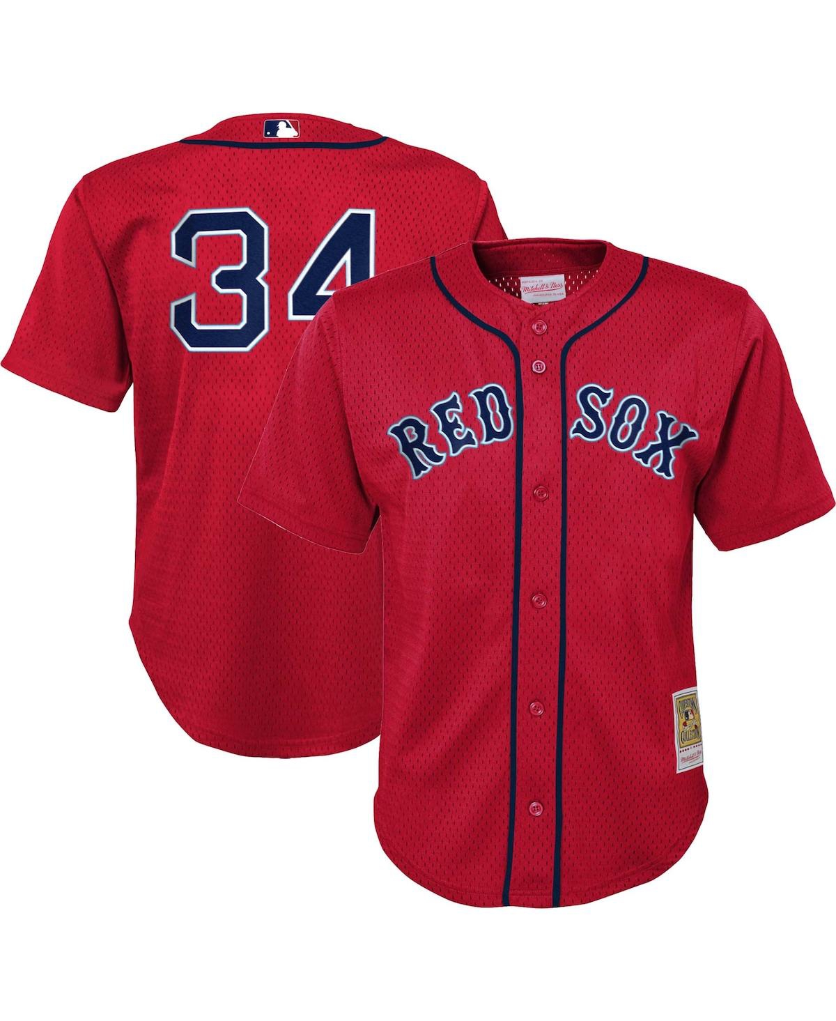 Mitchell Ness Preschool David Ortiz Red Boston Red Sox Cooperstown CollectionÂ Mesh Batting Practice Jersey - Red